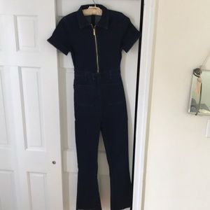 Weworewhat denim jumpsuit